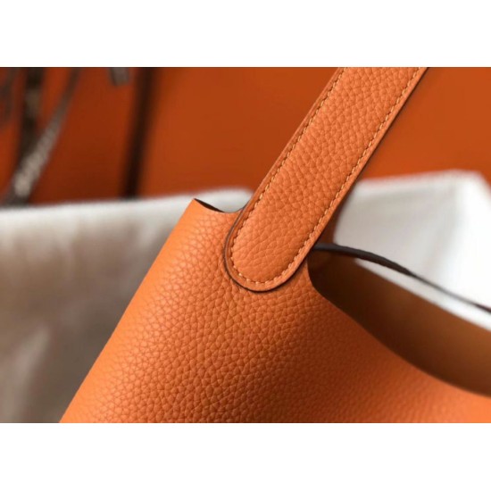 Super Clone Replica Hermes Picotin Lock 18/22 Tote Bag in Orange Clemence Top Replica Hermes Picotin Lock 18/22 Tote Bag in Orange Clemence
