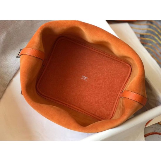 Super Clone Replica Hermes Picotin Lock 18/22 Tote Bag in Orange Clemence Top Replica Hermes Picotin Lock 18/22 Tote Bag in Orange Clemence