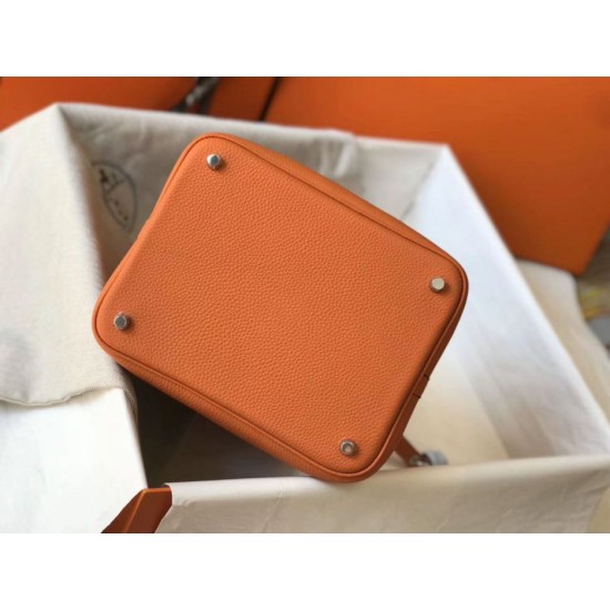 Super Clone Replica Hermes Picotin Lock 18/22 Tote Bag in Orange Clemence Top Replica Hermes Picotin Lock 18/22 Tote Bag in Orange Clemence