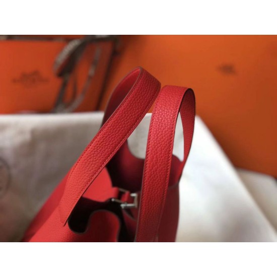 Super Clone Replica Hermes Picotin Lock Tote Bag 18/22 Red Clemence Top Replica Hermes Picotin Lock Tote Bag 18/22 Red Clemence