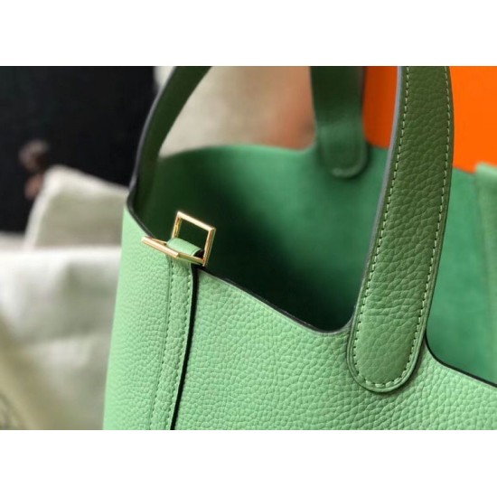 Super Clone Replica Hermes Picotin Lock Tote Bag 18/22 Green Clemence Top Replica Hermes Picotin Lock Tote Bag 18/22 Green Clemence