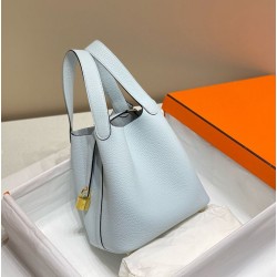 Super Clone Replica Hermes Picotin Lock Tote Bag 18/22 Light Blue Clemence Top Replica Hermes Picotin Lock Tote Bag 18/22 Light Blue Clemence