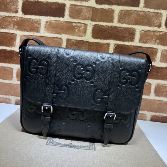 Replica Gucci Jumbo GG medium Men messenger bag 760234 Black
