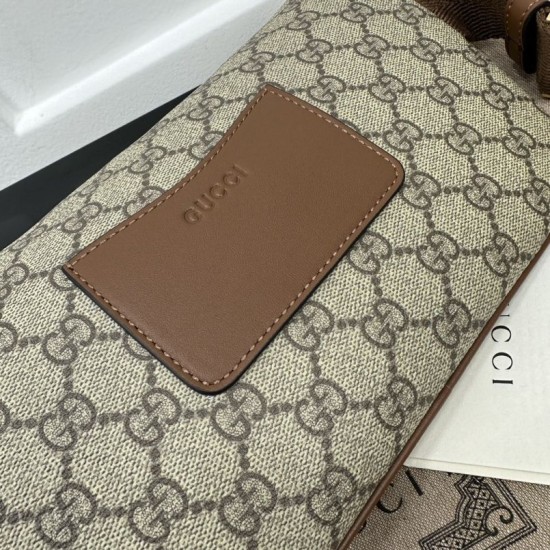 Replica Gucci GG Emblem medium belt bag 821162 Brown