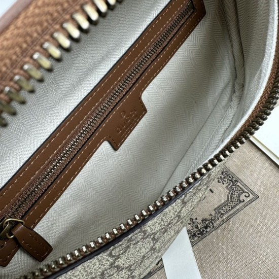 Replica Gucci GG Emblem medium belt bag 821162 Brown