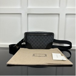 Replica Gucci GG Emblem medium belt bag 821162 Black