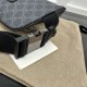 Replica Gucci GG Emblem medium belt bag 821162 Black