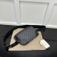 Replica Gucci GG Emblem medium belt bag 821162 Black