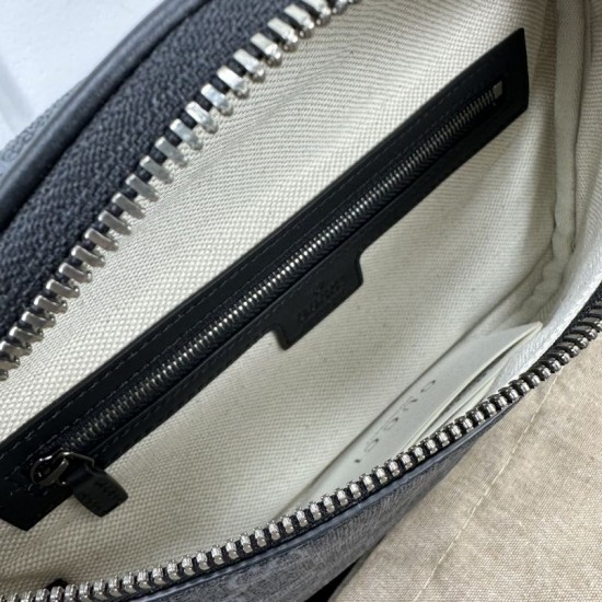 Replica Gucci GG Emblem medium belt bag 821162 Black