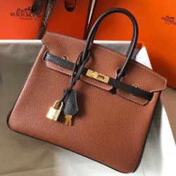 Replica Hermes Birkin 25cm 30cm 35cm Bag Brown/Black Clemence