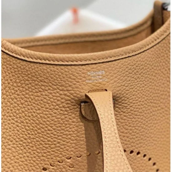Replica Hermes Evelyne III TPM Mini Bag Brown Clemence Replica Hermes Evelyne III TPM Mini Bag Brown Clemence