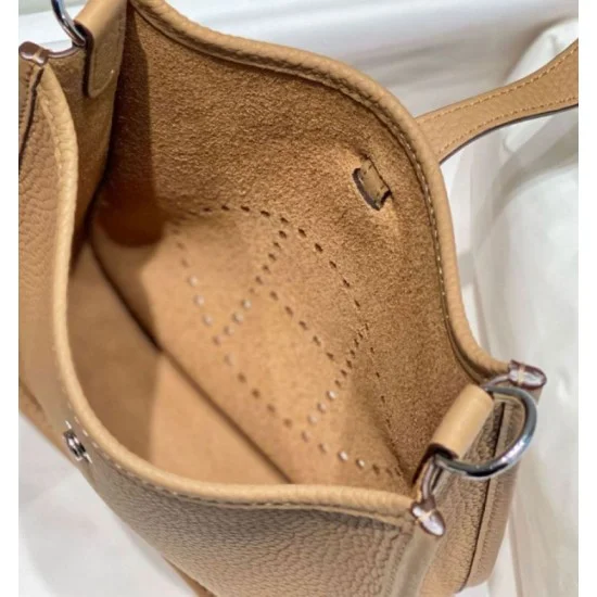 Replica Hermes Evelyne III TPM Mini Bag Brown Clemence Replica Hermes Evelyne III TPM Mini Bag Brown Clemence