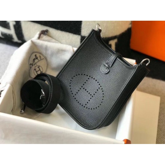 Replica Hermes Evelyne III TPM Mini Bag Black Clemence Replica Hermes Evelyne III TPM Mini Bag Black Clemence