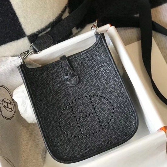 Replica Hermes Evelyne III TPM Mini Bag Black Clemence Replica Hermes Evelyne III TPM Mini Bag Black Clemence