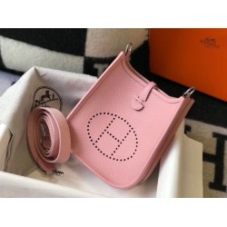 Replica Hermes Evelyne III TPM Mini Bag Pink Clemence Replica Hermes Evelyne III TPM Mini Bag Pink Clemence