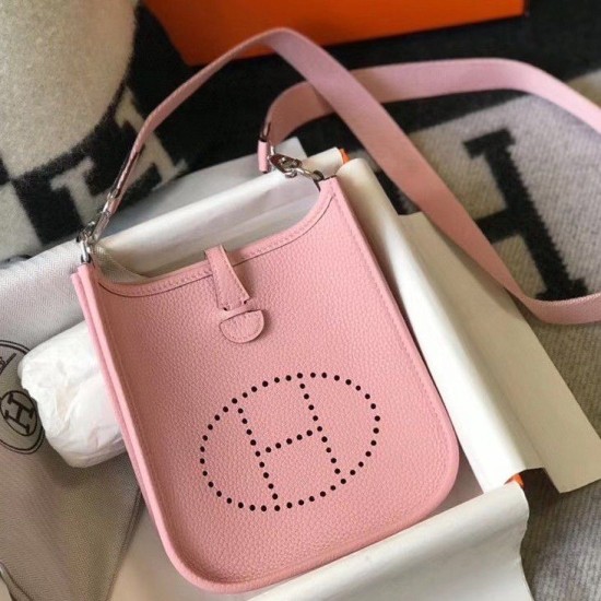 Replica Hermes Evelyne III TPM Mini Bag Pink Clemence Replica Hermes Evelyne III TPM Mini Bag Pink Clemence