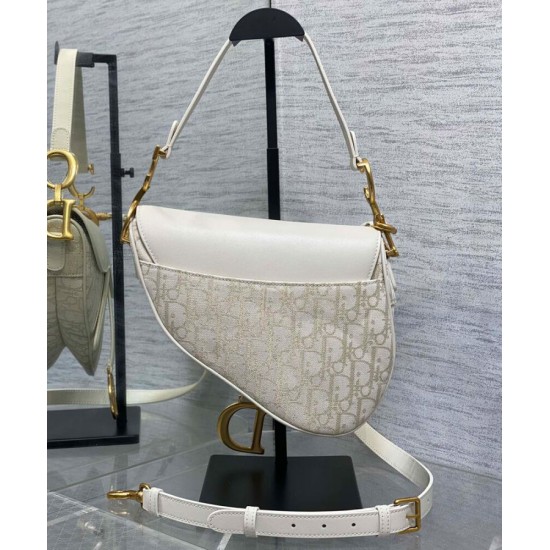 Replica Dior Saddle Bag Dior Oblique denim With Strap Cream Replica Dior Saddle Bag Dior Oblique denim With Strap Cream