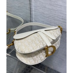 Replica Dior Saddle Bag Dior Oblique denim With Strap Cream Replica Dior Saddle Bag Dior Oblique denim With Strap Cream