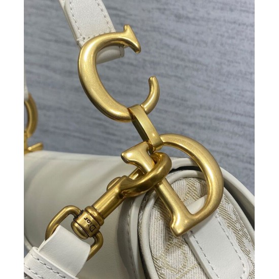 Replica Dior Saddle Bag Dior Oblique denim With Strap Cream Replica Dior Saddle Bag Dior Oblique denim With Strap Cream