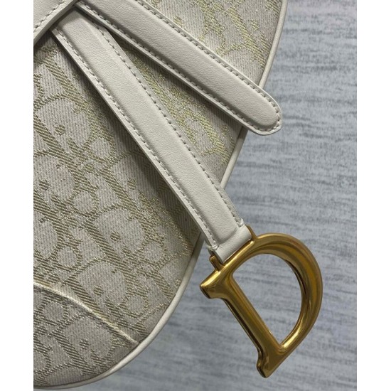 Replica Dior Saddle Bag Dior Oblique denim With Strap Cream Replica Dior Saddle Bag Dior Oblique denim With Strap Cream