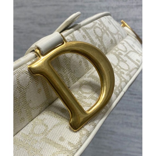 Replica Dior Saddle Bag Dior Oblique denim With Strap Cream Replica Dior Saddle Bag Dior Oblique denim With Strap Cream
