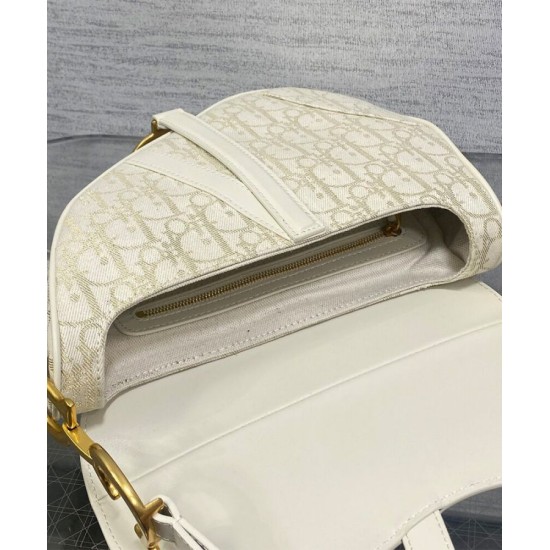 Replica Dior Saddle Bag Dior Oblique denim With Strap Cream Replica Dior Saddle Bag Dior Oblique denim With Strap Cream