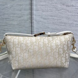 Replica Dior Medium DiorTravel Nomad Pouch Cream