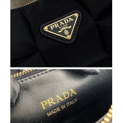 Replica Prada Re-Nylon /Nappa Mini-bag With Bow 1BC241 Black Replica Prada Re-Nylon /Nappa Mini-bag With Bow 1BC241 Black