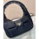 Replica Prada Re-Nylon /Nappa Mini-bag With Bow 1BC241 Black Replica Prada Re-Nylon /Nappa Mini-bag With Bow 1BC241 Black