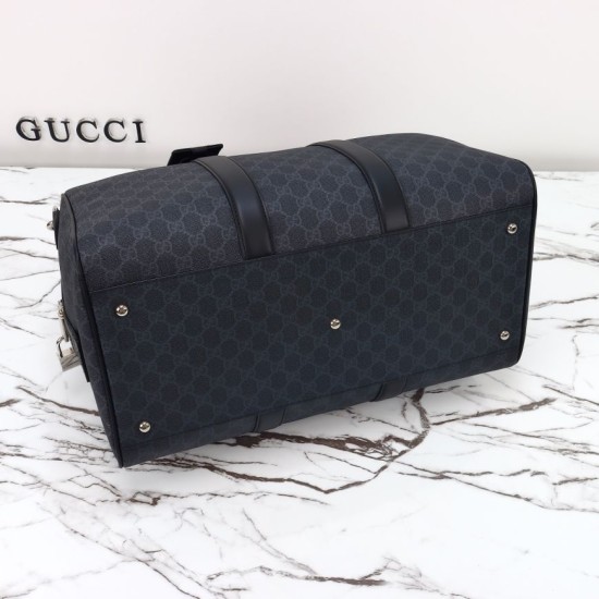 Replica Gucci Men GG Supreme Duffle Bag 792074 Black