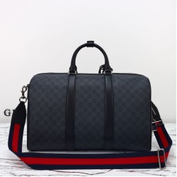 Replica Gucci Men GG Supreme Duffle Bag 792074 Black