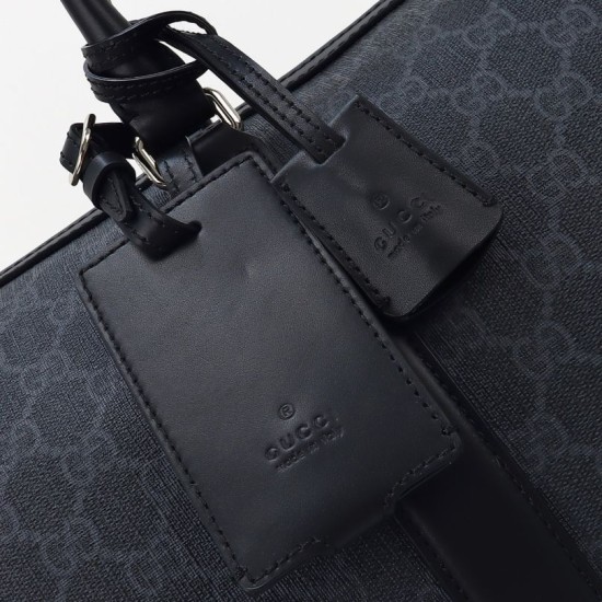 Replica Gucci Men GG Supreme Duffle Bag 792074 Black