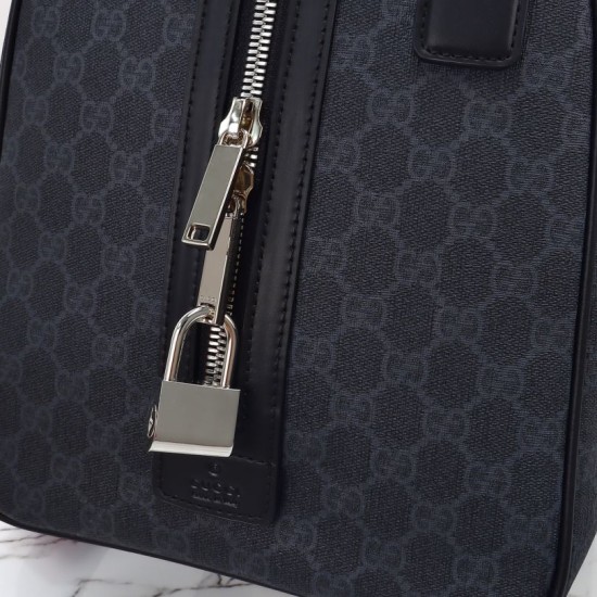 Replica Gucci Men GG Supreme Duffle Bag 792074 Black