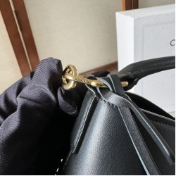 Replica Celine Small/Medium Bucket Louise Bag Black Smooth Calfskin