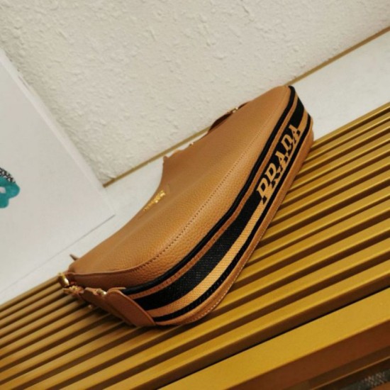 Replica Prada Shoulder Bag Grained Brown Replica Prada Shoulder Bag Grained Brown