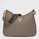 Replica Prada Shoulder Bag Grained Gray Replica Prada Shoulder Bag Grained Gray