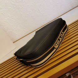 Replica Prada Shoulder Bag Grained Black