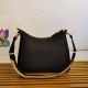 Replica Prada Shoulder Bag Grained Black Replica Prada Shoulder Bag Grained Black