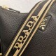 Replica Prada Shoulder Bag Grained Black Replica Prada Shoulder Bag Grained Black