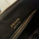 Replica Prada Shoulder Bag Grained Black Replica Prada Shoulder Bag Grained Black