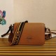 Replica Prada Flap Small Shoulder Bag Grained Brown Replica Prada Flap Small Shoulder Bag Grained Brown