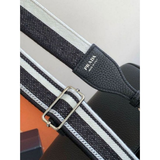 Replica Prada Flap Small Shoulder Bag Grained Black Replica Prada Flap Small Shoulder Bag Grained Black