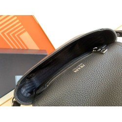 Replica Prada Flap Small Shoulder Bag Grained Black Replica Prada Flap Small Shoulder Bag Grained Black
