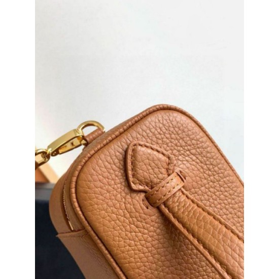 Replica Prada Mini Vanity Bag Grained Brown Replica Prada Mini Vanity Bag Grained Brown