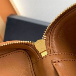 Replica Prada Mini Vanity Bag Grained Brown