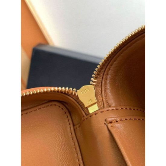 Replica Prada Mini Vanity Bag Grained Brown Replica Prada Mini Vanity Bag Grained Brown