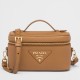 Replica Prada Mini Vanity Bag Grained Brown Replica Prada Mini Vanity Bag Grained Brown