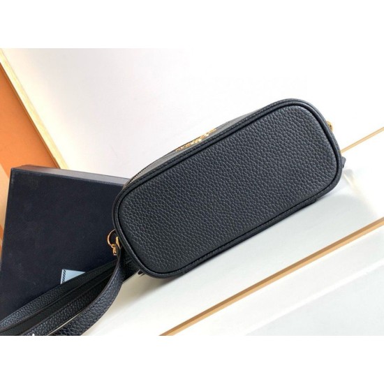 Replica Prada Mini Vanity Bag Grained Black Replica Prada Mini Vanity Bag Grained Black