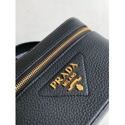 Replica Prada Mini Vanity Bag Grained Black Replica Prada Mini Vanity Bag Grained Black