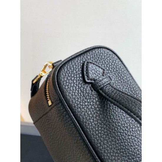 Replica Prada Mini Vanity Bag Grained Black Replica Prada Mini Vanity Bag Grained Black